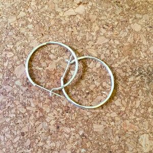 100% Sterling Silver Hoop Earrings
